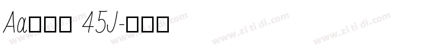 Aa灵感黑 45J字体转换